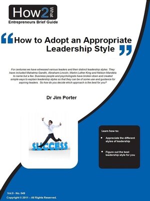 cover image of How to Adopt an Appropriate Leadership Style
